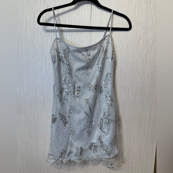 Lucy in the Sky Dresses & Skirts - Lucy in the Sky Shimmering Silver Sequin Dress Size S